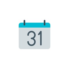 calendar flat vector icon. Modern simple isolated sign. Pixel perfect vector  illustration for logo, website, mobile app and other designs