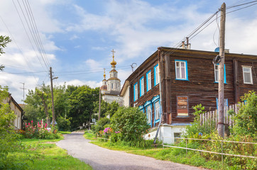 Fototapeta na wymiar Voznesenskaya street in Vladimir. Russia