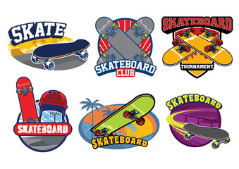 skateboard badge design set © bazzier