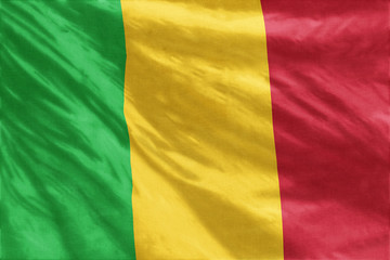 Flag of Mali full frame close-up