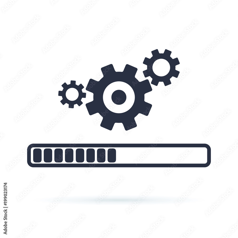 Wall mural update system icon vector. modern flat design vector illustration, concept of upgrade application pr