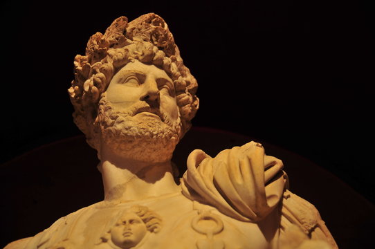 Roman emperor Hadrian, 2nd century CE, statue from Perge in Turkey
