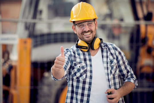 Portrait Of A Worker In Factory