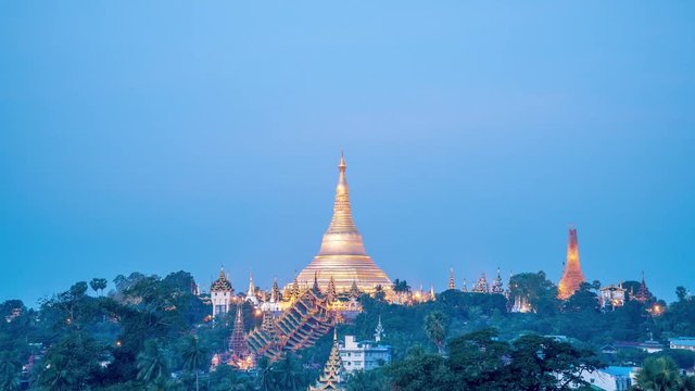 Shwedagon at Sunrise Timelapse