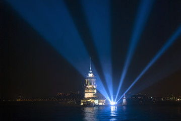 Fototapeta na wymiar Istanbul, Turkey, 29 October 2008: The Maiden's Tower