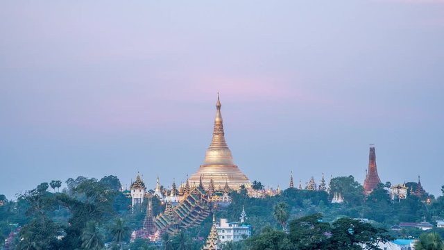 Shwedagon at Sunset Timelapse