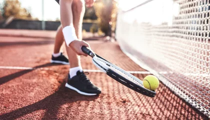 Fotobehang Tennis player. Sport, recreation concept © bobex73