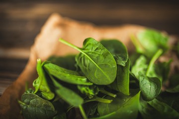 Baby spinach leaves