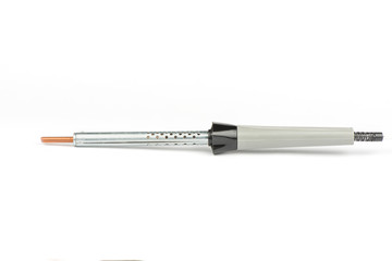 soldering iron on white background