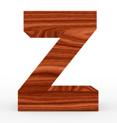 Obraz premium letter Z 3d wooden isolated on white