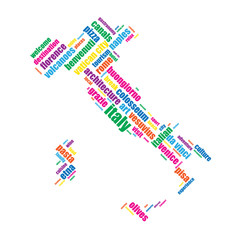 Map of Italy Tag Cloud