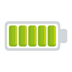 battery level full isolated icon vector illustration design