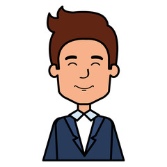 businessman avatar character icon vector illustration design