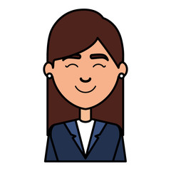 businesswoman avatar character icon vector illustration design