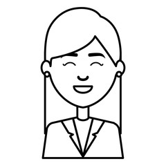 businesswoman avatar character icon vector illustration design