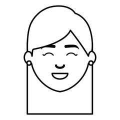 beautiful woman head avatar character vector illustration design