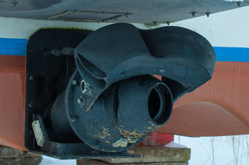 Jet drive on a motorboat