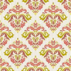 Damask classic colorful pattern. Seamless abstract background with repeating elements. Orient background