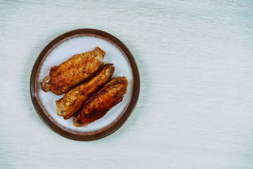 beautiful oven roasted chicken wings with barbeque sauce