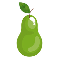 fresh pear fruit icon vector illustration design