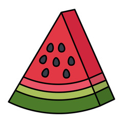fresh watermelon fruit icon vector illustration design