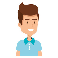 young man avatar character vector illustration design