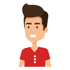 young man avatar character vector illustration design