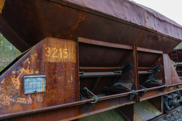 Fototapeta na wymiar old train at iron factory