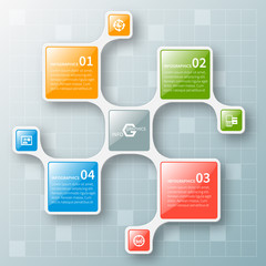 Abstract 3D Paper Infographics