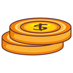 coins money isolated icon vector illustration design