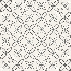 Abstract seamless ornamental quatrefoil pattern.