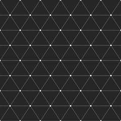 Bezszwowe tło geometryczne z kropkowanymi trójkątów. - 199035117