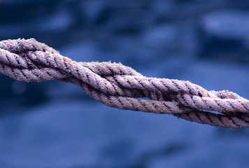 Nautical sea rope, as a symbol of communication and relations