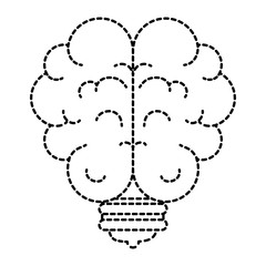 bulb light idea with brain vector illustration design