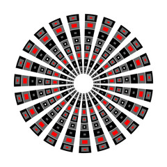 Circle geometric rotation pattern.
