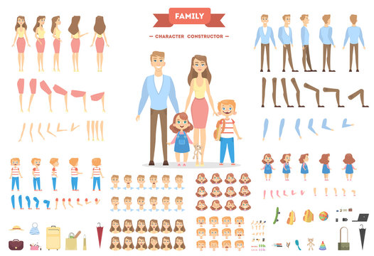 Family characters set.