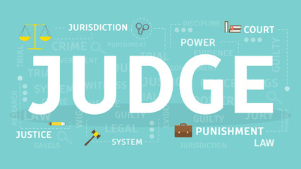 Judge concept illustration.