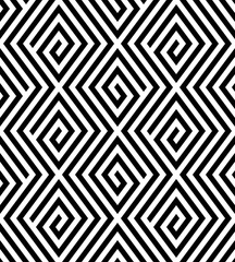 Vector seamless texture. Modern geometric background. Monochrome repeating pattern with rhombuses.