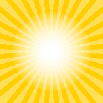 Abstract sun rays wavy yellow and white background template text placeholder