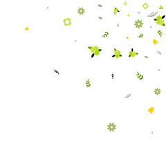 Floral Spring and Summer Vector Wallpaper with Flowers, Leaves, Butterflies, Green Branches. Easter, Mother's Day, 8 March, Birthday, Wedding Background for Banners, Cards, Posters, Invitations.