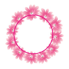 wreath floral decoration icon vector illustration design