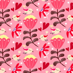Pink flower pattern