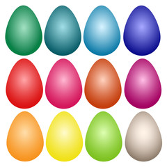 Colored easter eggs