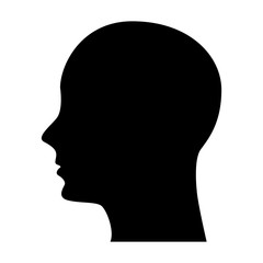 male head profile silhouette vector illustration design