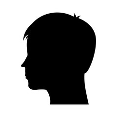 male head profile silhouette vector illustration design