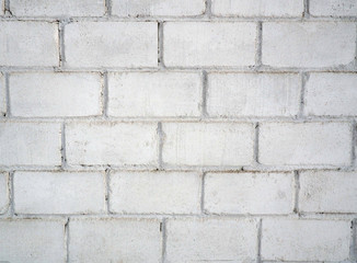 Close-up of white brick wall texture pattern for background and wallpaper. High-quality macro photography.