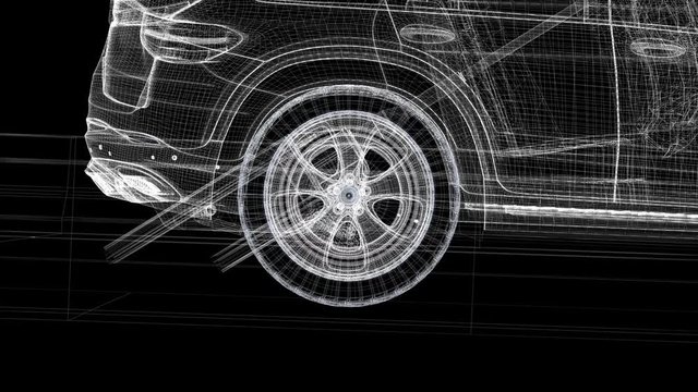 Viaggiare in automobile, 3d, illustrazione 3d, 4k