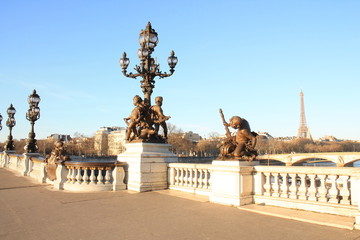 Le Pont Alexandre trois à Paris, France