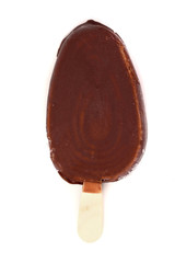 Ice cream with chocolate isolated on white background