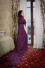 Fototapeta premium Beautiful woman speaks by phone